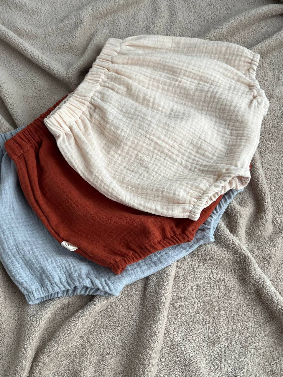 Muslin baby bloomers, Bloomers Baby boy or girl, Newborn Diaper Cover, Baby Summer Shorts, Diaper Cover, Organic muslin, Baby summer outfit