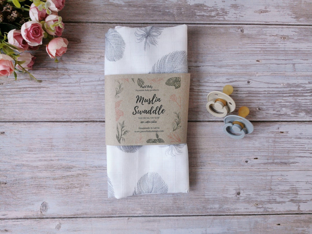 Organic Muslin Swaddle Gender Neutral Newborn Baby Wrap Etsy