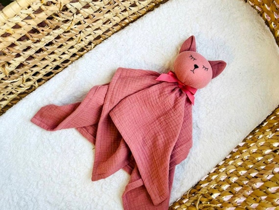 Baby Cat Toy Personalized Baby Animal Lovey Monogrammed Cat Blankie for Baby Baby Comforter Blanket Organic Security Blanket Etsy Canada