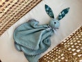 Personalized Organic Muslin Bunny Lovey: Baby Comforter, Security Blanket product logo