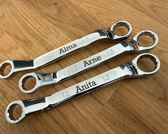 Custom Engraved Rowing Rigger Jigger: Personalized Spanner Tool