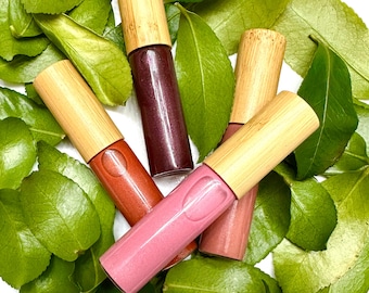 Tinted Lip Gloss, Lip Oil, Food Grade Ingredients, Vegan, Zero Waste
