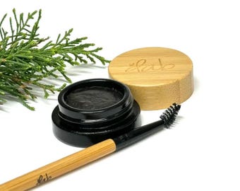 Solid Aloe Mascara Bar: 3-in-1 Use,  Water Activated Mascara, Vegan, Zero Waste;