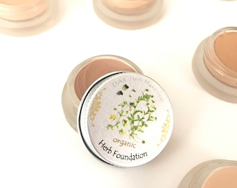 NEW! Organic Herb Foundation, Plumps, Hydrates, Heals, Food Grade and Certified Organic Ingredients, Vegan