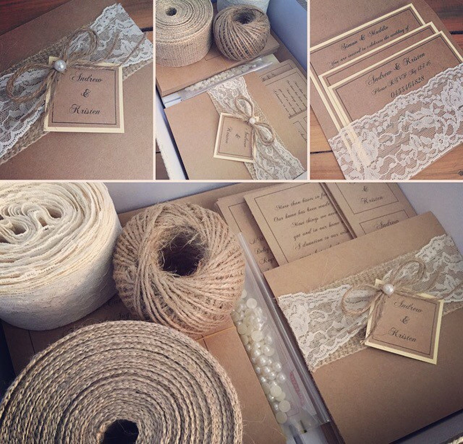 diy-wedding-invitation-kits-plete-set-of-80-etsy