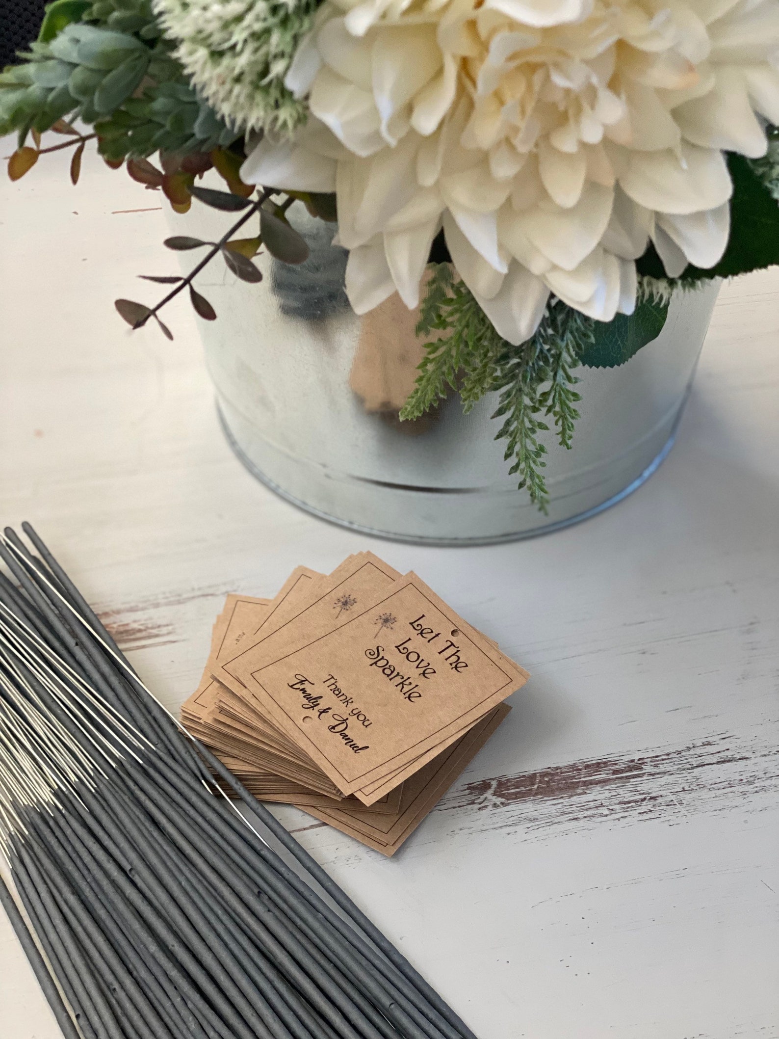 Let Love Sparkle Bucket With Sparklers X80 Etsy