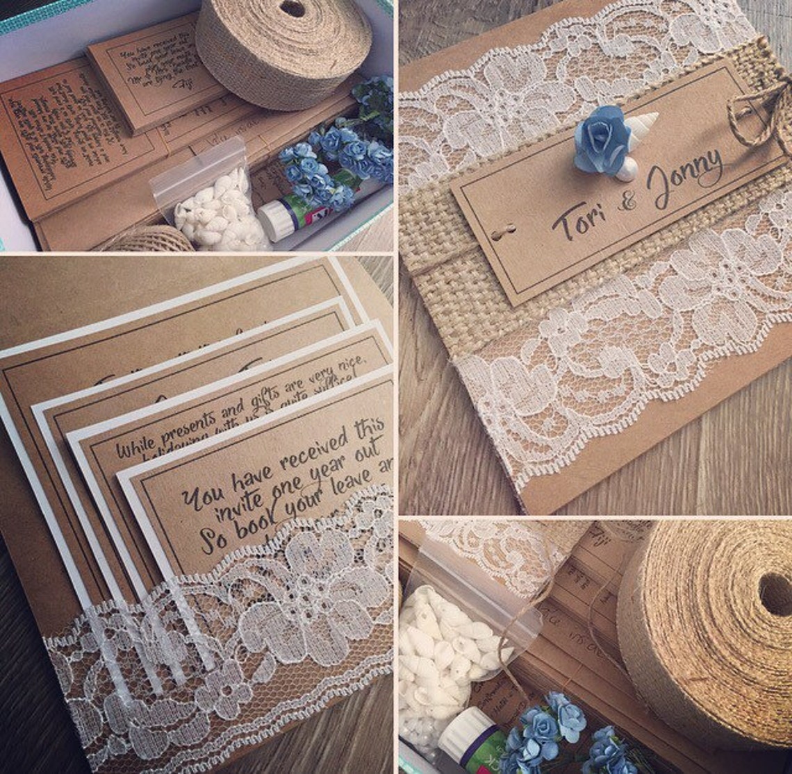 DIY Wedding Invitation Set of 80 Etsy Australia