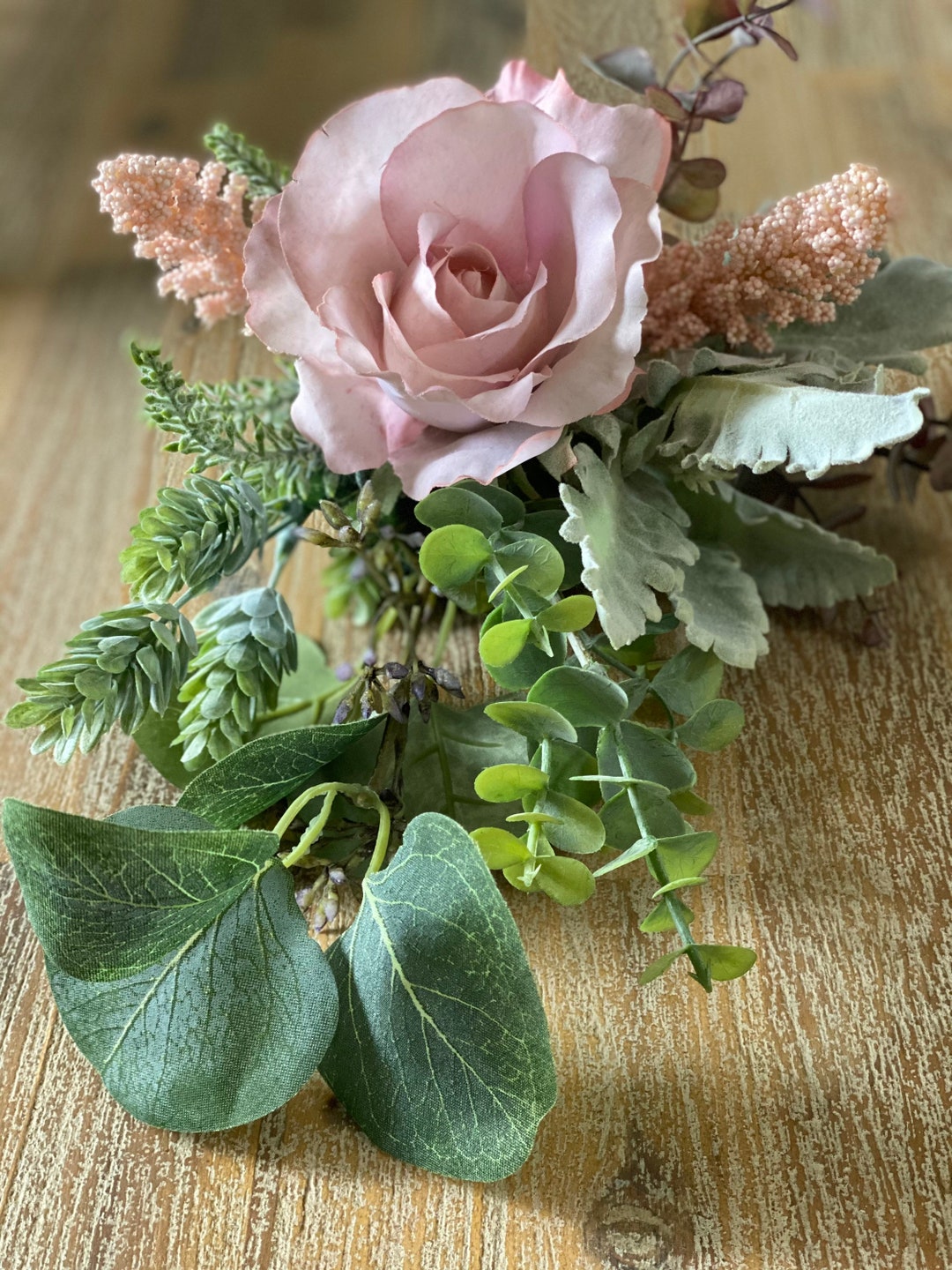 Rustic Artificial Flower Cake Topper single Etsy