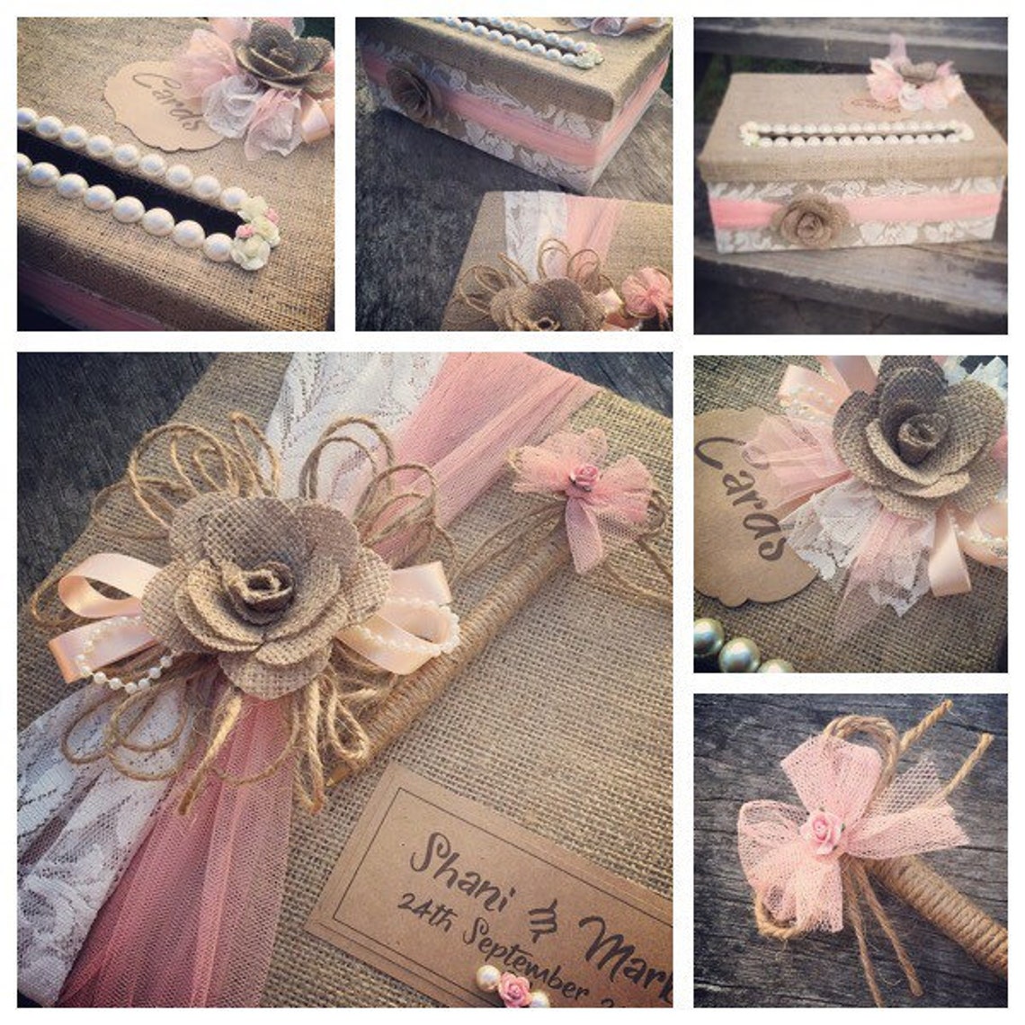 Wedding Guest Book and Card Box Package Etsy