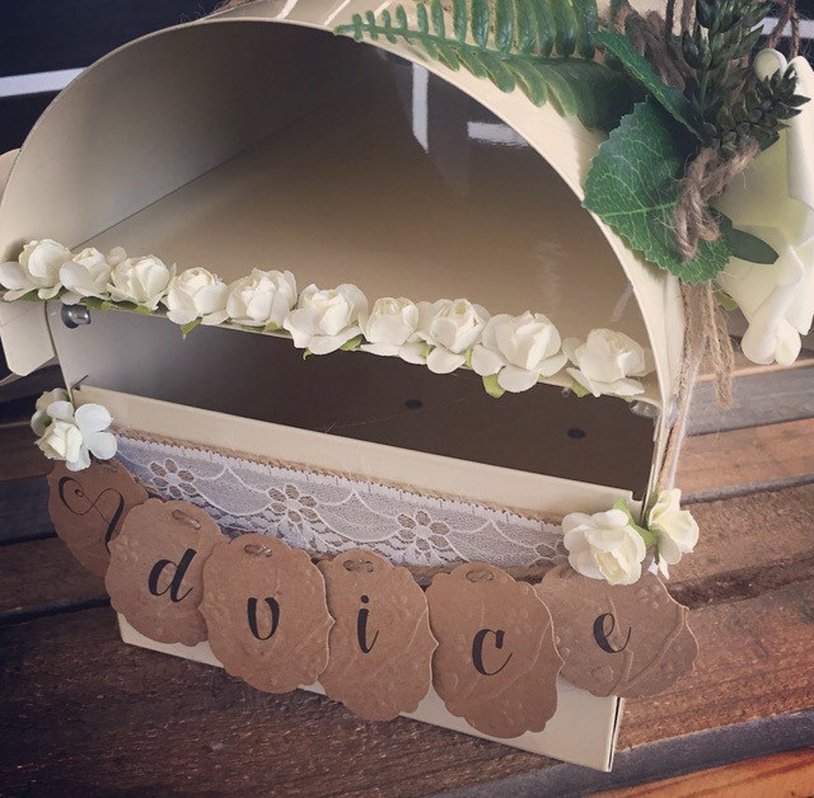 Rustic Card Wedding Letter Box Etsy