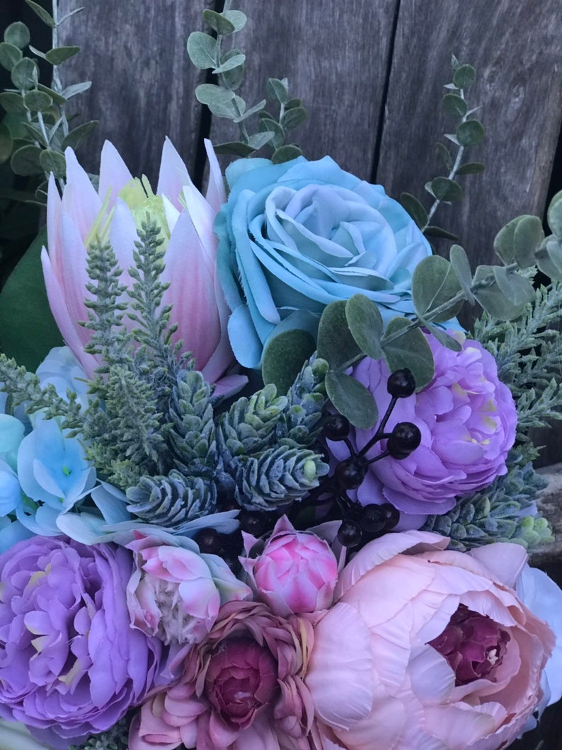 Pastel Coloured Wedding Bouquet for the Bride Etsy