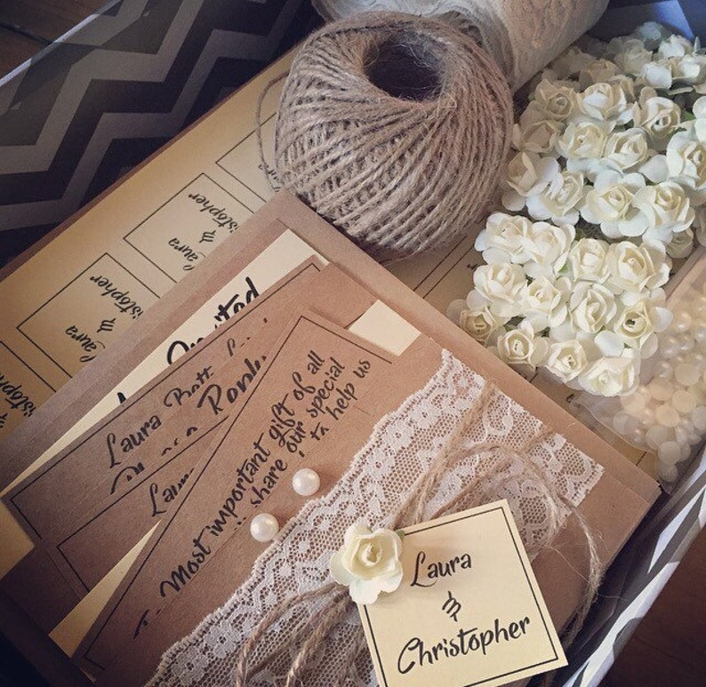 DIY Wedding Invitation Set of 80 Etsy Australia