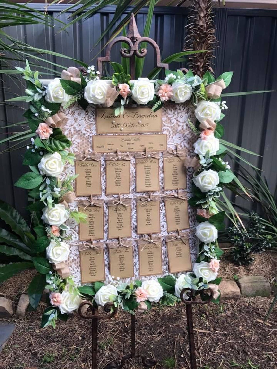 Table Seating Cards Personlised With Guest Names and Table Etsy New