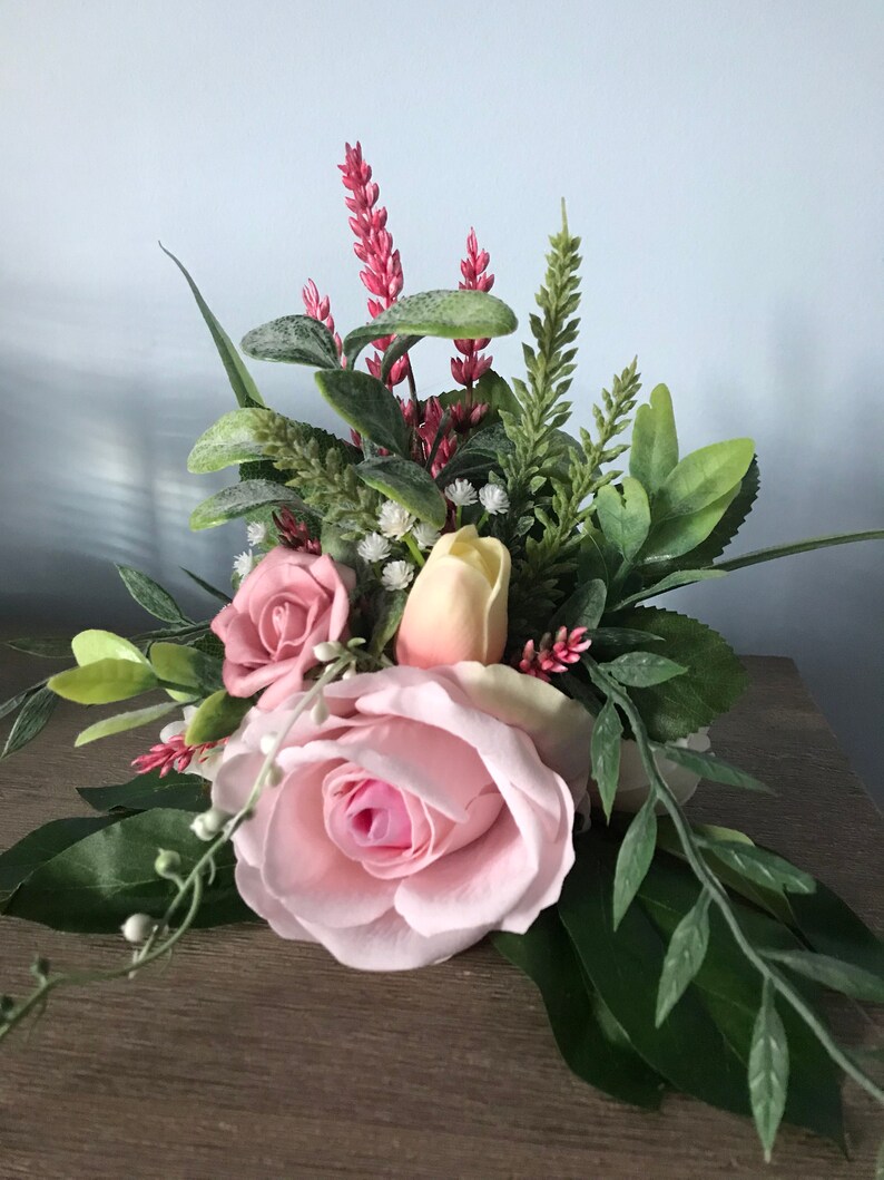 CAKE TOPPER Set. Rustic Artificial Flower TWO Tiered Cake Etsy