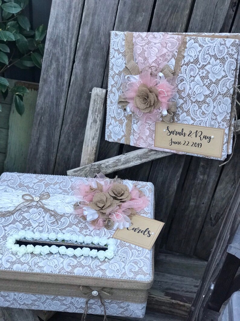 Wedding Guest Book and Card Box Package Etsy