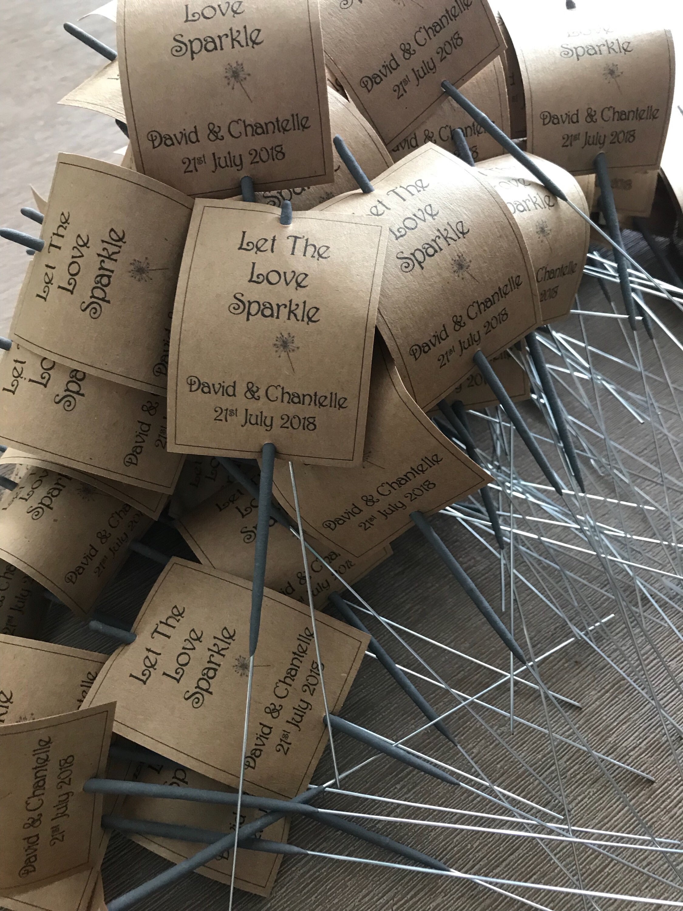 Let Love Sparkle Bucket With Sparklers X80 40cm Etsy Australia