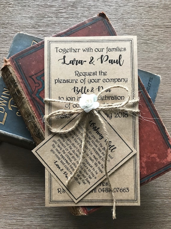Diy Rustic Wedding Invitations Etsy