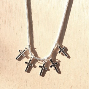 Tiny Crosses Short Necklace