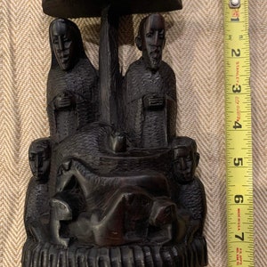 African Statue Nativity Relief Ebony Wood Christmas Nativity Tanzania