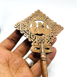 Very rare vintage ethiopian priest blessing cross coptic cross cooper