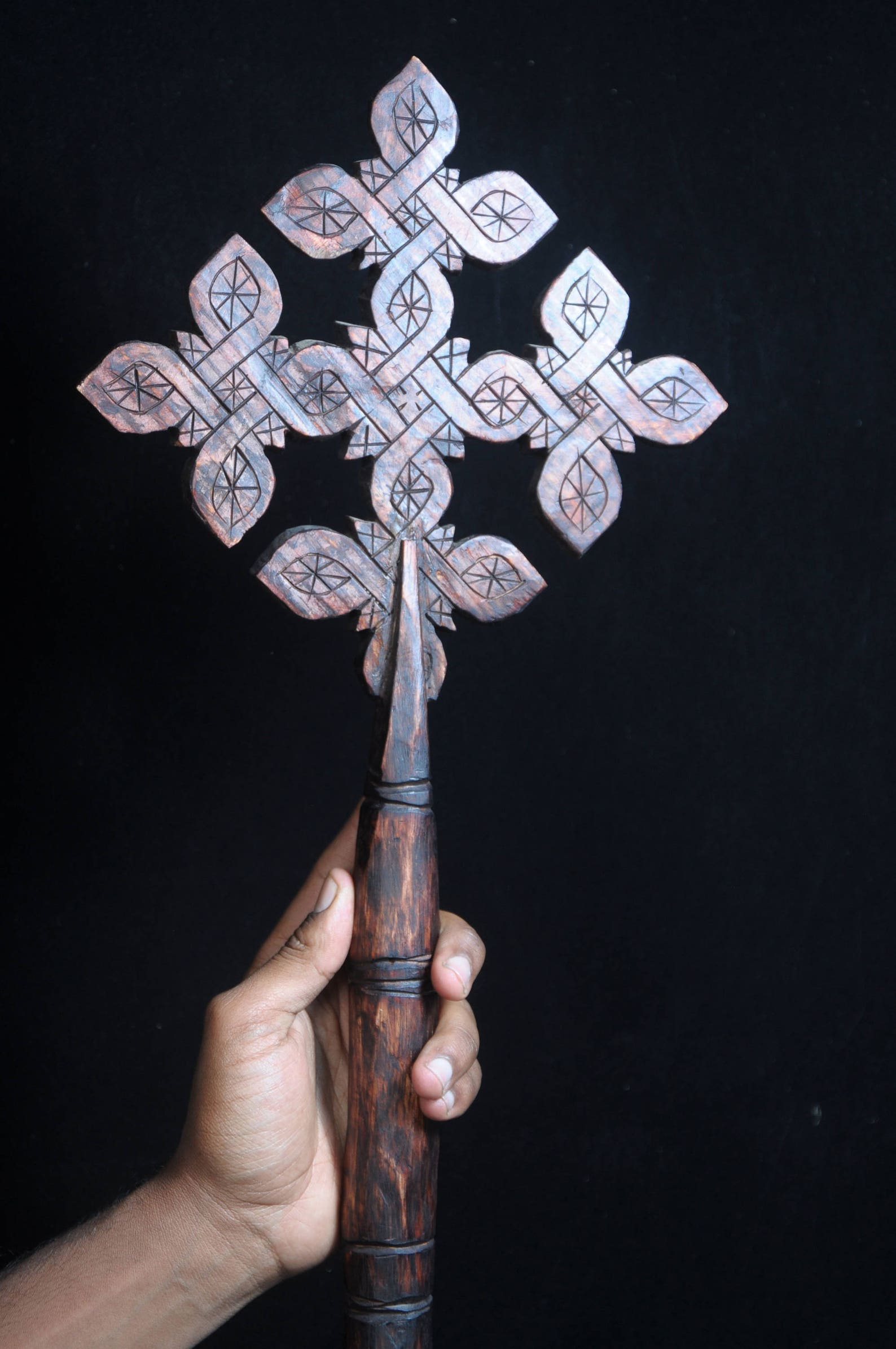 Card holder business leather personalised gifts Wooden Cross Ortodox Coptic Cross Ethiopian Gonder Cross | Etsy