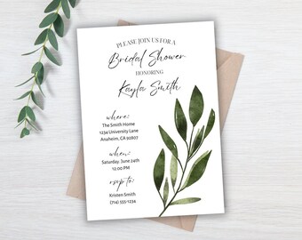 Bridal Shower Invitation - Editable Digital Download