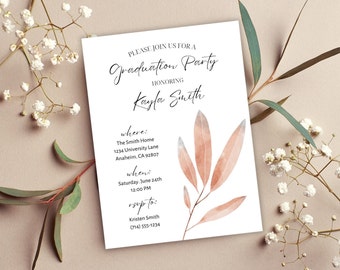 Graduation Invitation - Editable Digital Download