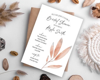 Bridal Shower Invitation - Editable Digital Download