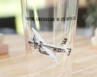 B-25 Mitchell Pint Glass: Warbird Enthusiast Gift (16oz)