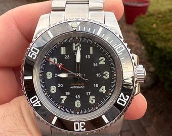 Automatic Aviation Dive Watch – Stainless Steel Watch with Pilot Dial, NH35 Movement, Sapphire Crystal