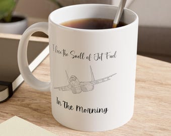 Jet Fuel Coffee Mug, Aviation Gift, Airplane Lover Present