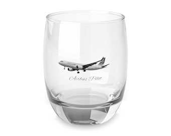 Airbus A320 Whiskey Glass , gift for Pilot or Airliner Enthusiast. A320 sharklets