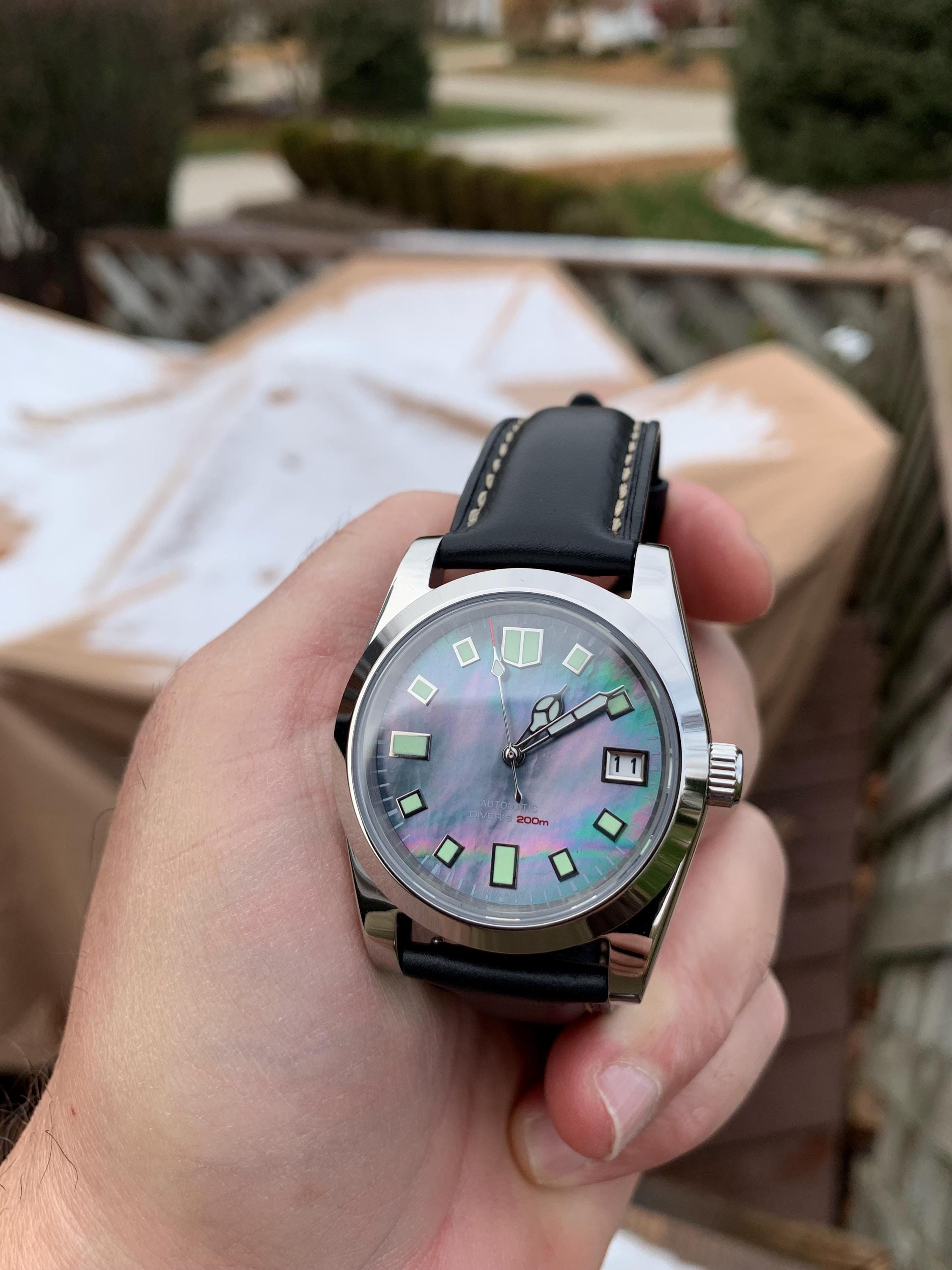 Handcrafted 36mm Pilot Watch: Seiko NH35A, Sapphire Crystal