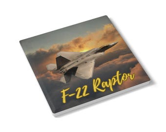 F-22 Raptor Ceramic Coaster - Aviation Enthusiast Gift
