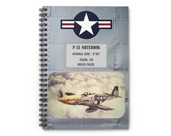 P-51 Mustang Spiral Notebook: Aviation Enthusiast Gift