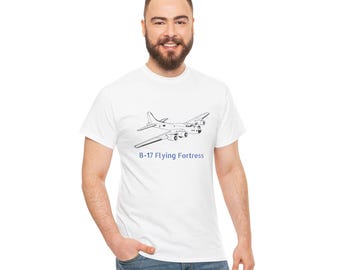 T-shirt B-17 Flying Fortress, passionné d'aviation, amateur d'oiseaux de guerre, pilote, passionné d'armée