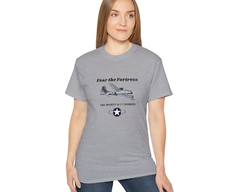 T-shirt B-17 Flying Fortress, Warbird, cadeau pour pilote, passionné d'aviation, seconde guerre mondiale, fan militaire