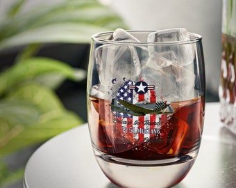 P-51 Mustang Whiskey Glass: Aviation History Gift (6oz)