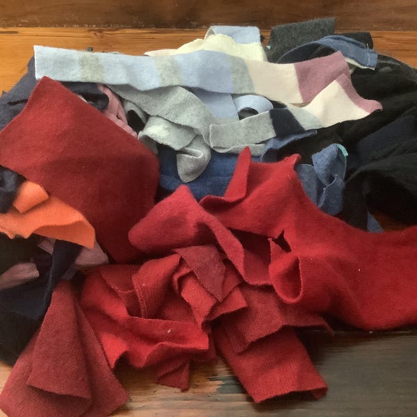 Cashmere scraps #4. Cashmere pieces for crafting. Pure cashmere cutter scraps