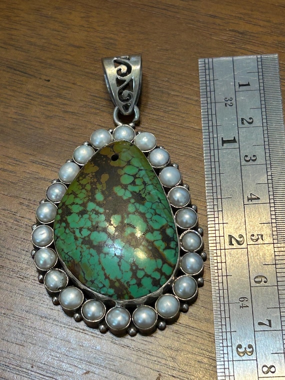 Beautiful Southwestern style turquoise and  pearl… - image 3