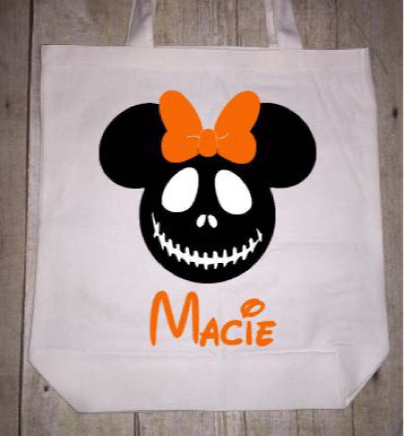 Disney Halloween Trick or Treat Bag Tote Girls Etsy