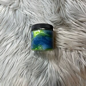 RTS /Glass /Stash Jar /3oz /Green/Blue/ Ready to Ship /Stashjar /Storage Jar/smell proof/#27