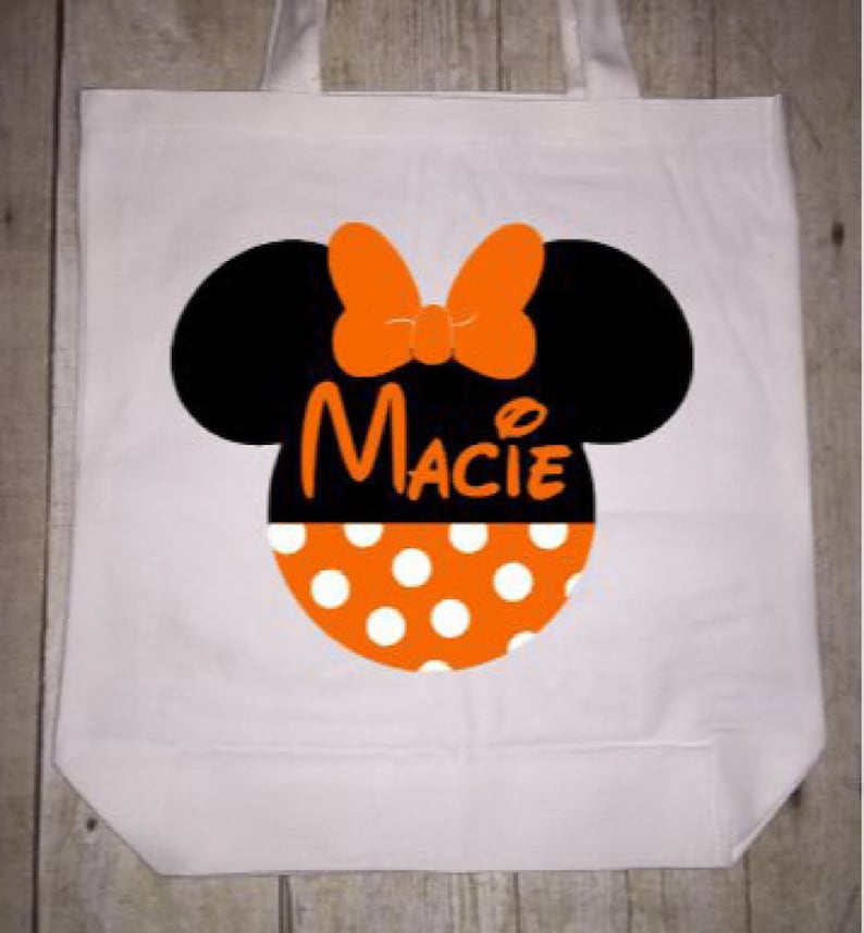 Disney Halloween Trick or Treat Bag Tote Girls Etsy