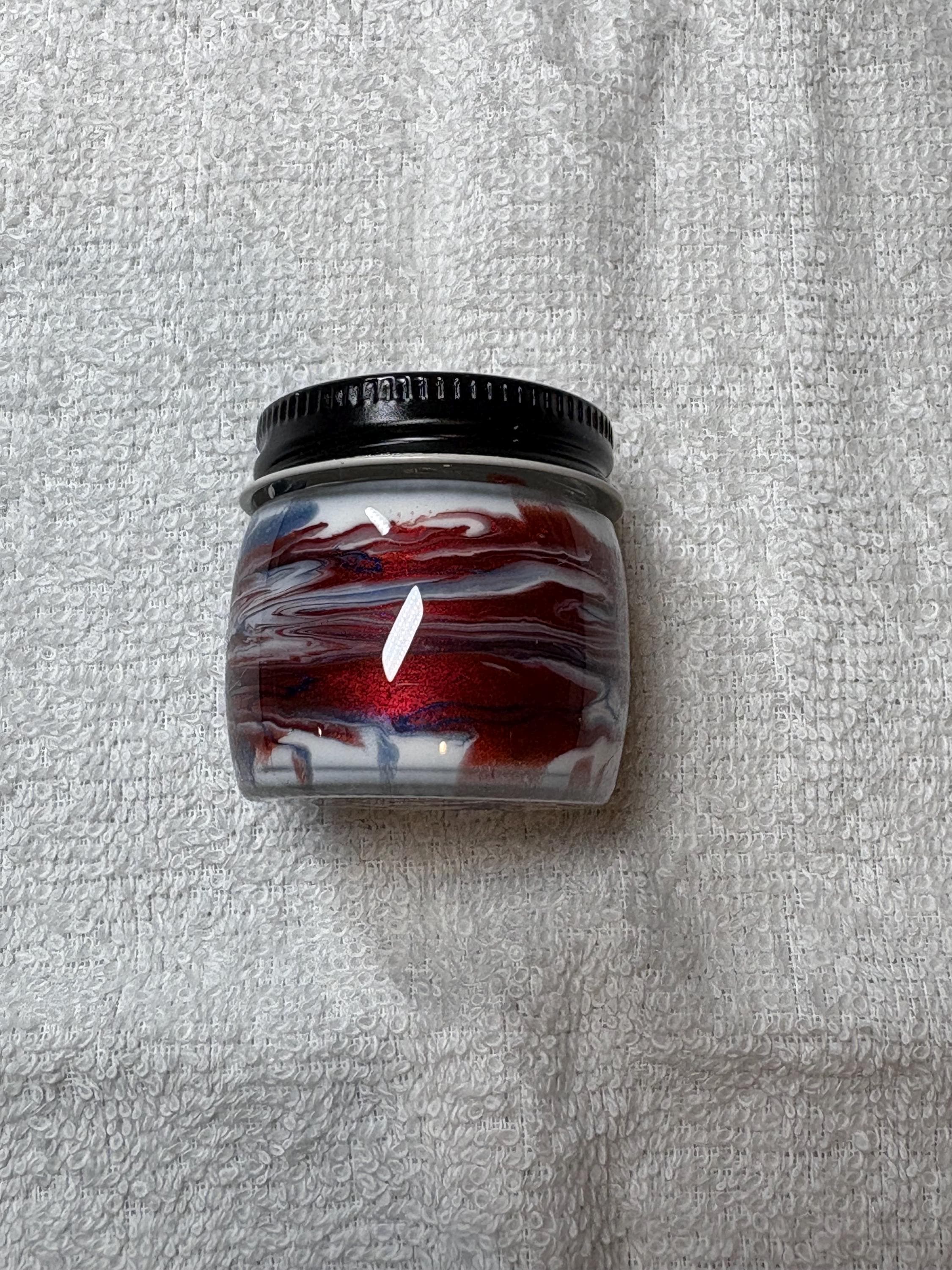RTS/ Glass Baller /1oz jar /Blue/Red/White/Concentrates/Resin/Sauce/Wax/Storage /Airtight /Leakproof /Stash Jar/#17