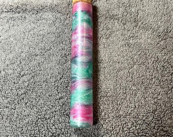 RTS/Preroll Holder/Glass /Pink/Green/Joint Jar /Smell Proof /Doob Tube/ 130mm/ airtight/#24