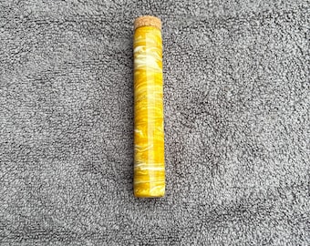 RTS/Preroll Holder/Glass /Gold/Yellow/White/Joint Jar /Smell Proof /Doob Tube/ 130mm/ airtight/#33