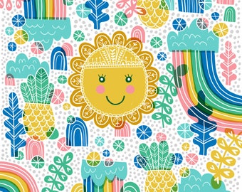 Sunshine & Rainbows - wall art - print