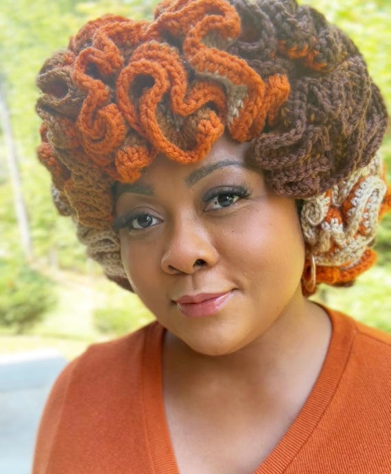 Handmade Crochet Ruffle Beanie – Pumpkin Spice Latte | Cozy Fall Hat | Warm, Soft, Stylish Winter Beanie | Autumn Accessories | Gift for Her