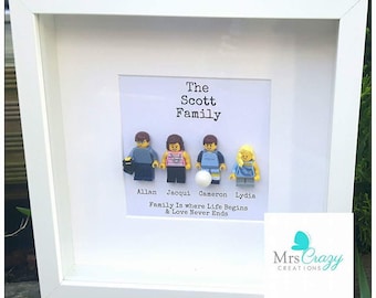 Personalised lego family frame
