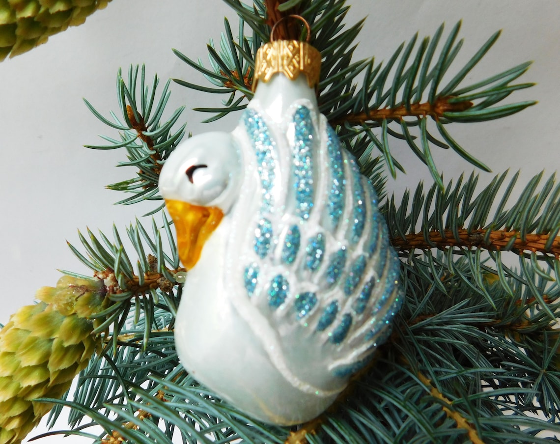Swan Christmas ornament hand painted Christmas ornaments Etsy